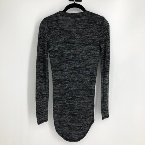 Revamped Dark Grey Heathered Long Sleeve Crew Neck Shirt size XS - Picture 2 of 15